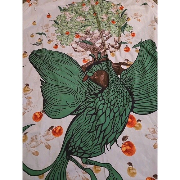 Art Beautiful White Tree Bird Tropical Kimono Maxi Robe One Size - Picture 15 of 16